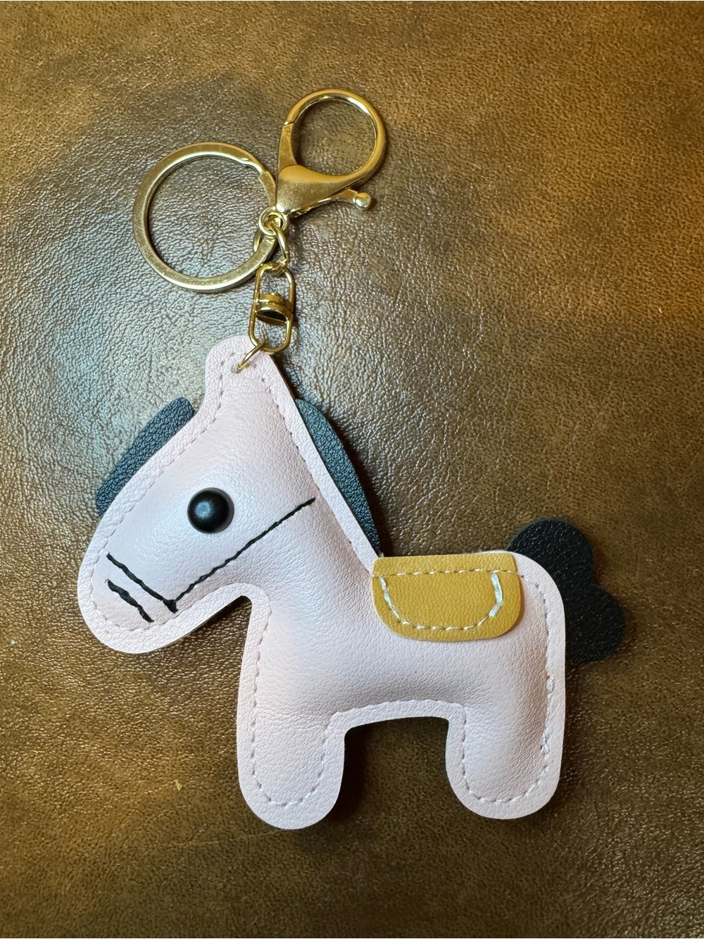 NWT Pink Leather Horse Bag Charm 🐴